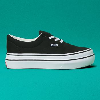 Damske Tenisky Na Platforme Vans Canvas Super ComfyCush Era Čierne/Biele VA90HOPLK